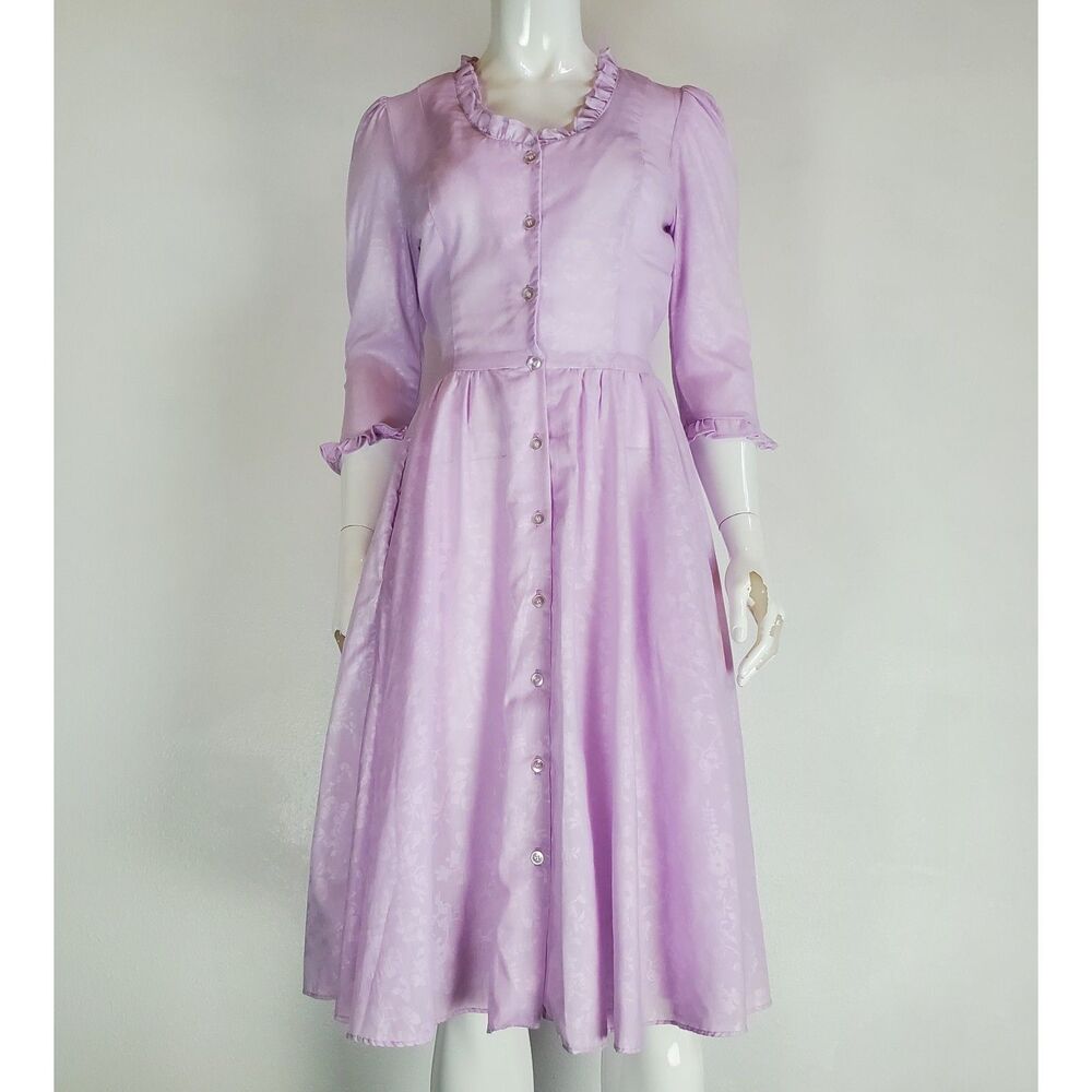 Vintage 70's/80's Lavender Prairie Dress